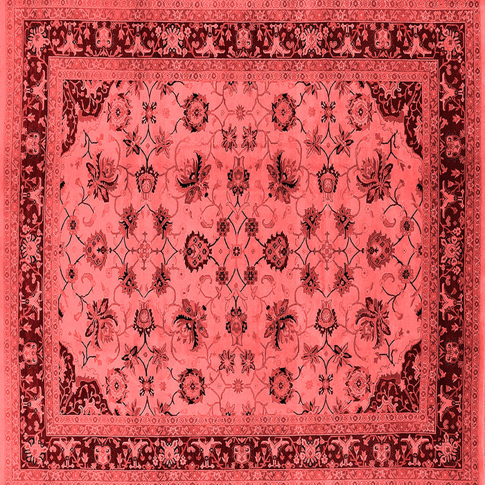 Machine Washable Oriental Red Traditional Rug, wshurb1065red