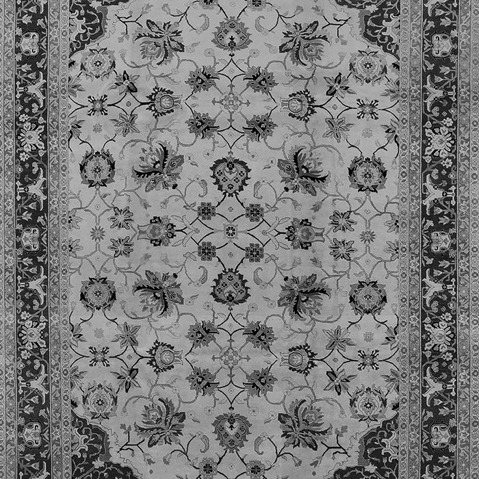 Machine Washable Oriental Gray Traditional Rug, wshurb1065gry