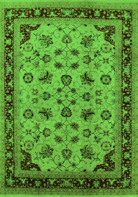 Oriental Green Traditional Rug, urb1065grn