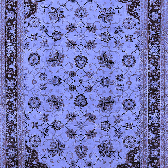 Machine Washable Oriental Blue Traditional Rug, wshurb1065blu