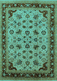 Oriental Turquoise Traditional Rug, urb1065turq