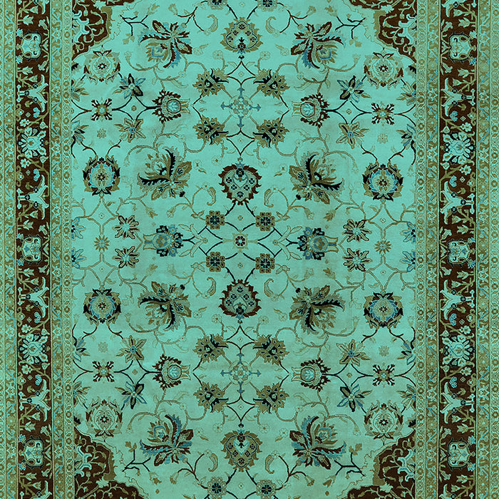 Oriental Turquoise Traditional Rug, urb1065turq