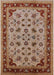Mid-Century Modern Mahogany Brown Oriental Rug, urb1065