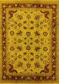 Oriental Yellow Traditional Rug, urb1065yw