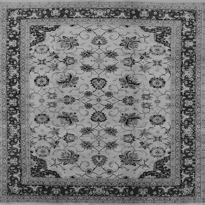 Square Machine Washable Oriental Gray Traditional Rug, wshurb1065gry