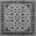 Square Machine Washable Oriental Gray Traditional Rug, wshurb1065gry