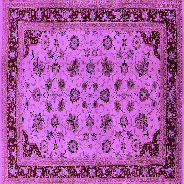 Square Oriental Purple Traditional Rug, urb1065pur