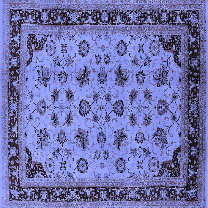 Square Oriental Blue Traditional Rug, urb1065blu