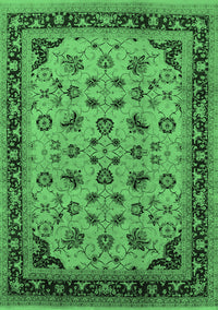 Oriental Emerald Green Traditional Rug, urb1065emgrn