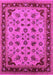 Machine Washable Oriental Pink Traditional Rug, wshurb1065pnk