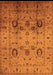 Machine Washable Oriental Orange Traditional Area Rugs, wshurb1066org