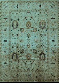 Oriental Light Blue Traditional Rug, urb1066lblu