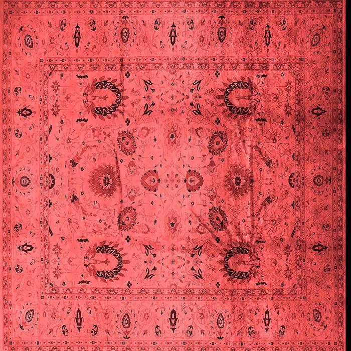 Machine Washable Oriental Red Traditional Rug, wshurb1066red