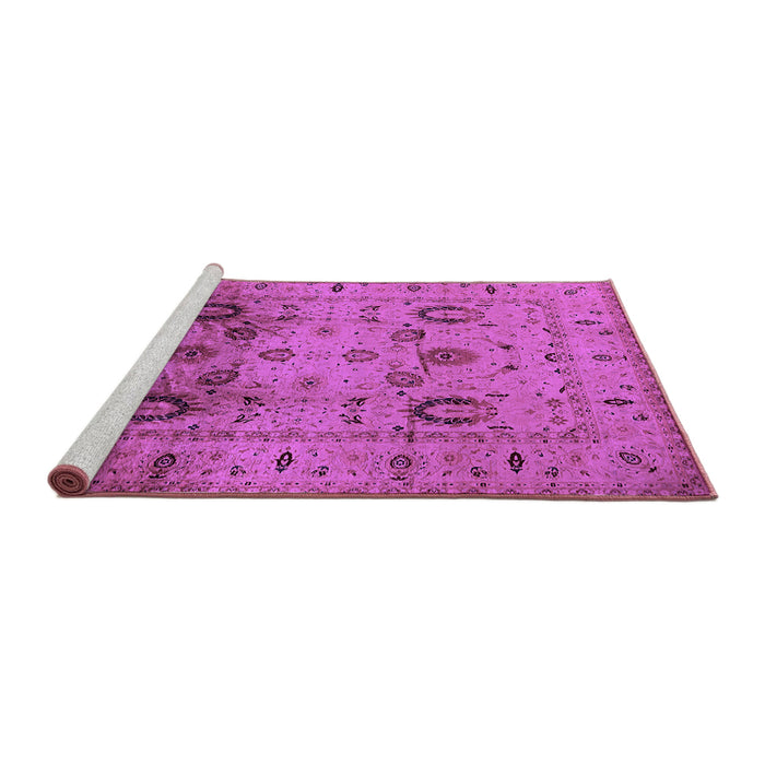 Sideview of Machine Washable Oriental Purple Traditional Area Rugs, wshurb1066pur