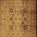 Square Oriental Brown Traditional Rug, urb1066brn