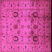 Square Oriental Pink Traditional Rug, urb1066pnk