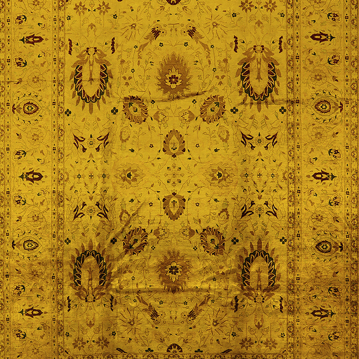 Oriental Yellow Traditional Rug, urb1066yw
