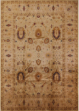 Mid-Century Modern Gold Oriental Rug, urb1066