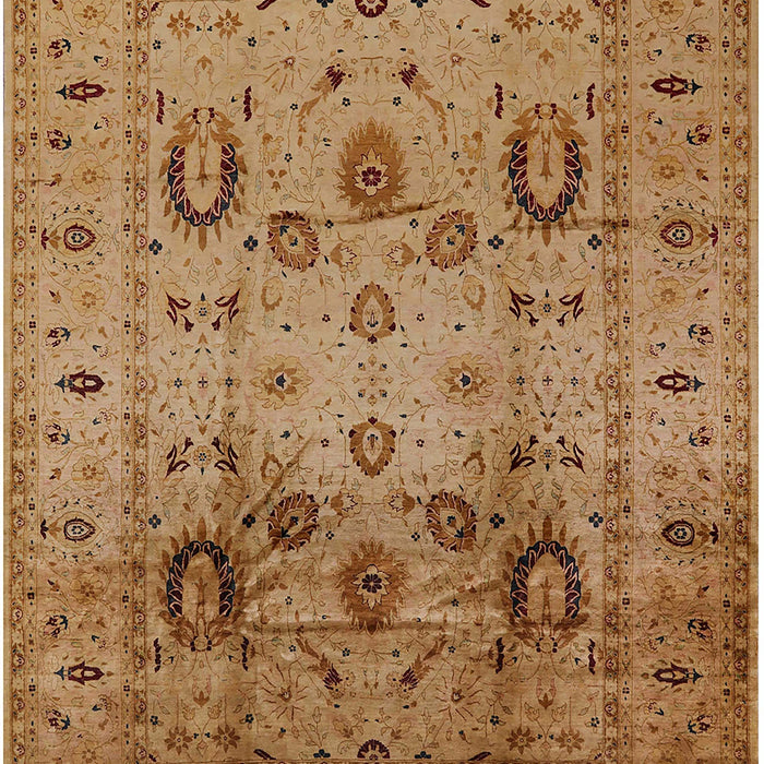 Mid-Century Modern Gold Oriental Rug, urb1066