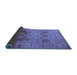 Sideview of Oriental Blue Traditional Rug, urb1066blu