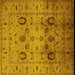 Square Oriental Yellow Traditional Rug, urb1066yw