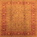 Square Oriental Orange Traditional Rug, urb1067org
