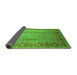 Sideview of Oriental Green Traditional Rug, urb1067grn