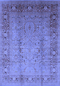 Oriental Blue Traditional Rug, urb1067blu