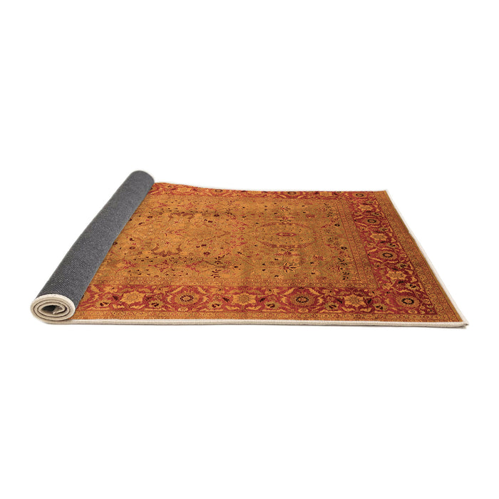 Sideview of Oriental Orange Traditional Rug, urb1067org