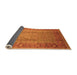 Sideview of Oriental Orange Traditional Rug, urb1067org