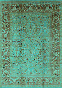 Oriental Turquoise Traditional Rug, urb1067turq