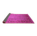 Sideview of Oriental Pink Traditional Rug, urb1067pnk