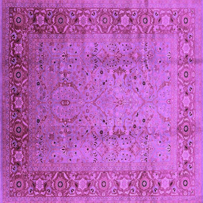Square Oriental Purple Traditional Rug, urb1067pur