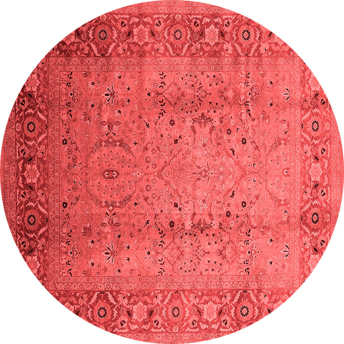 Machine Washable Oriental Red Traditional Rug, wshurb1067red