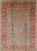 Mid-Century Modern Camel Brown Oriental Rug, urb1067