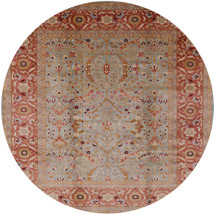 Round Machine Washable Industrial Modern Camel Brown Rug, wshurb1067