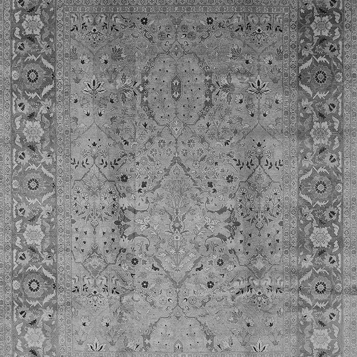 Machine Washable Oriental Gray Traditional Rug, wshurb1067gry