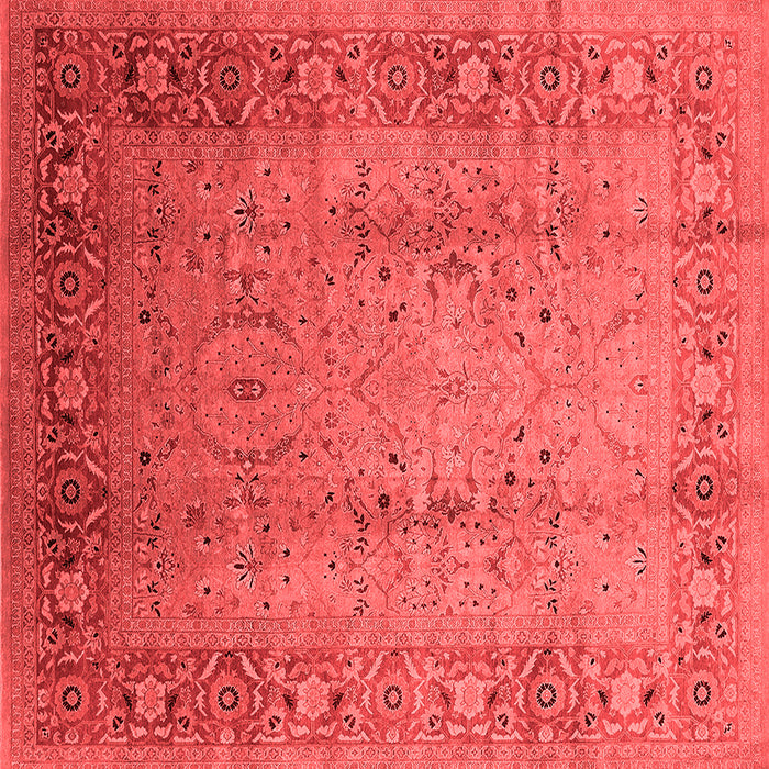 Machine Washable Oriental Red Traditional Rug, wshurb1067red
