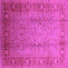 Square Oriental Pink Traditional Rug, urb1067pnk