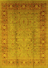 Oriental Yellow Traditional Rug, urb1067yw