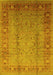 Oriental Yellow Traditional Rug, urb1067yw