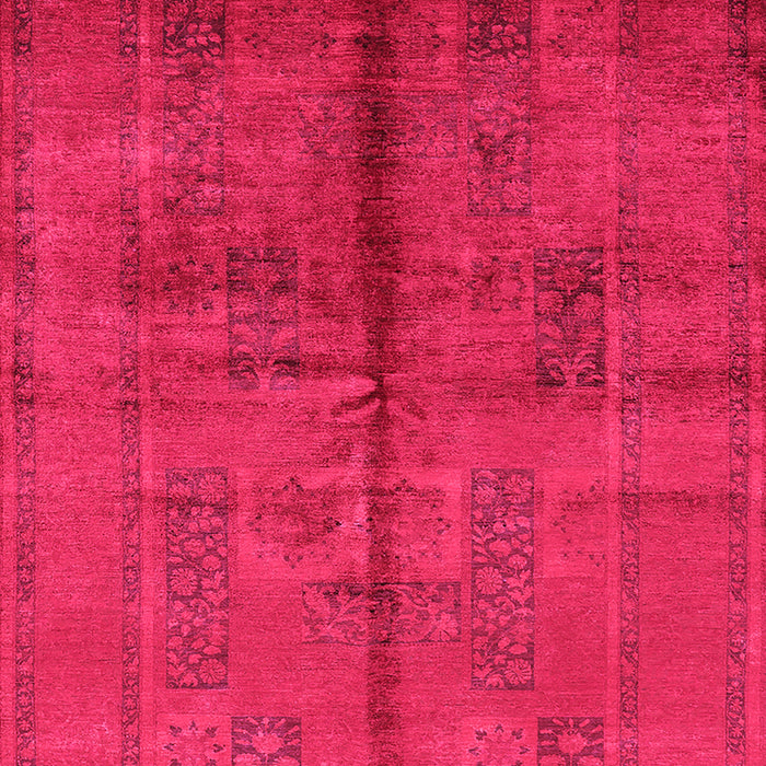 Machine Washable Oriental Pink Industrial Rug, wshurb1068pnk