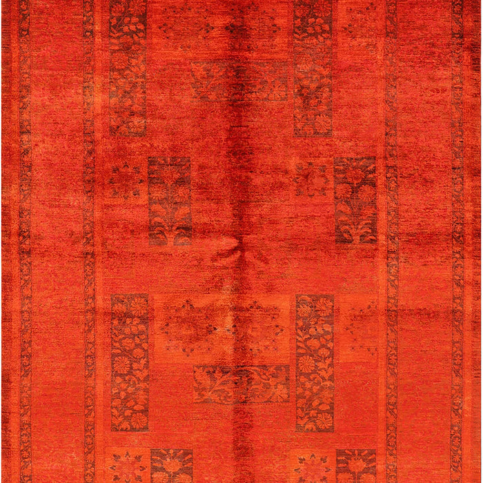 Machine Washable Industrial Modern Red Rug, wshurb1068