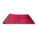 Sideview of Oriental Pink Industrial Rug, urb1068pnk