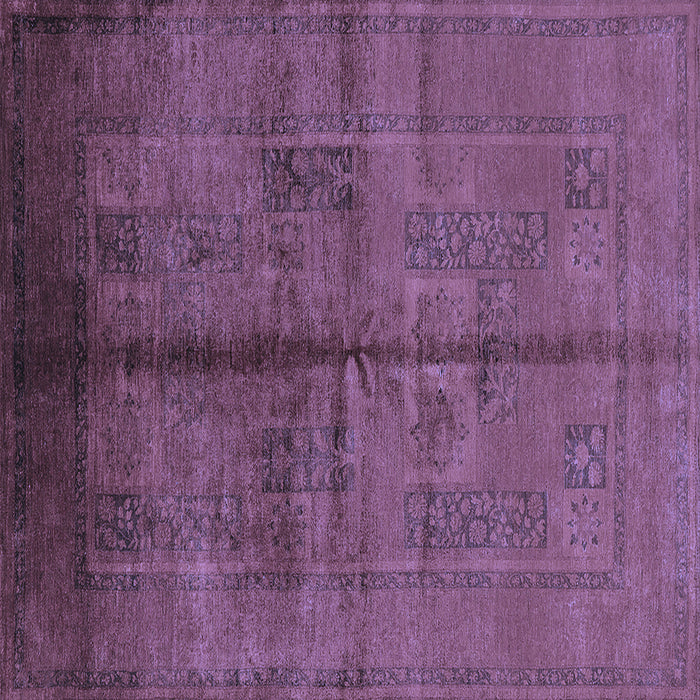 Square Oriental Blue Industrial Rug, urb1068blu