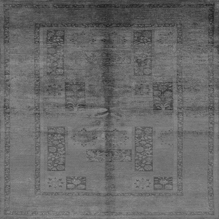 Square Oriental Gray Industrial Rug, urb1068gry