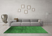 Machine Washable Oriental Emerald Green Industrial Area Rugs in a Living Room,, wshurb1068emgrn