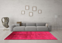 Machine Washable Oriental Pink Industrial Rug, wshurb1068pnk