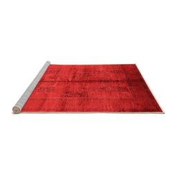 Sideview of Machine Washable Oriental Orange Industrial Area Rugs, wshurb1068org