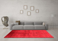 Machine Washable Oriental Red Industrial Rug, wshurb1068red